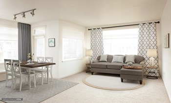 Borgata Apartment Homes Model Living Room and Dining Room - Photo Gallery 4