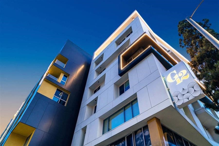 G12 Apartments Exterior Building Looking Up