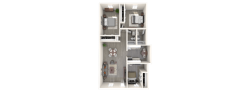 SITE Scottsdale Apartments C1 3D Floor Plan