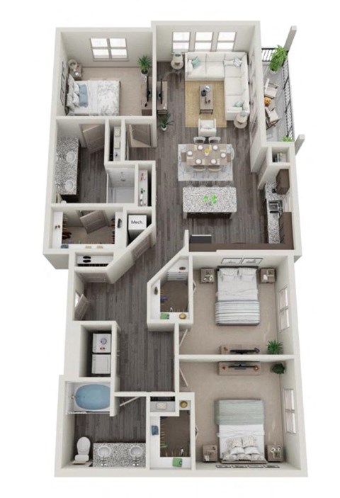 Cromwell at Plum Creek Apartments C1 Floor Plan