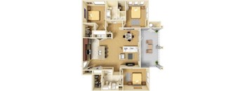 Landmark Conservancy Apartments C1 Floor Plan