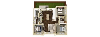 LeVante at Valley Vista Apartments Casita C1 3D Floor Plan