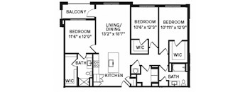 Avenue64 Luxury Apartments in O'Fallon, Missouri C1 Floor Plan