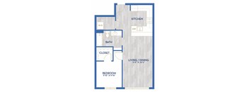 owl apartments 2d floor plan one bed