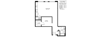 1 Bed 1 Bath Open Large