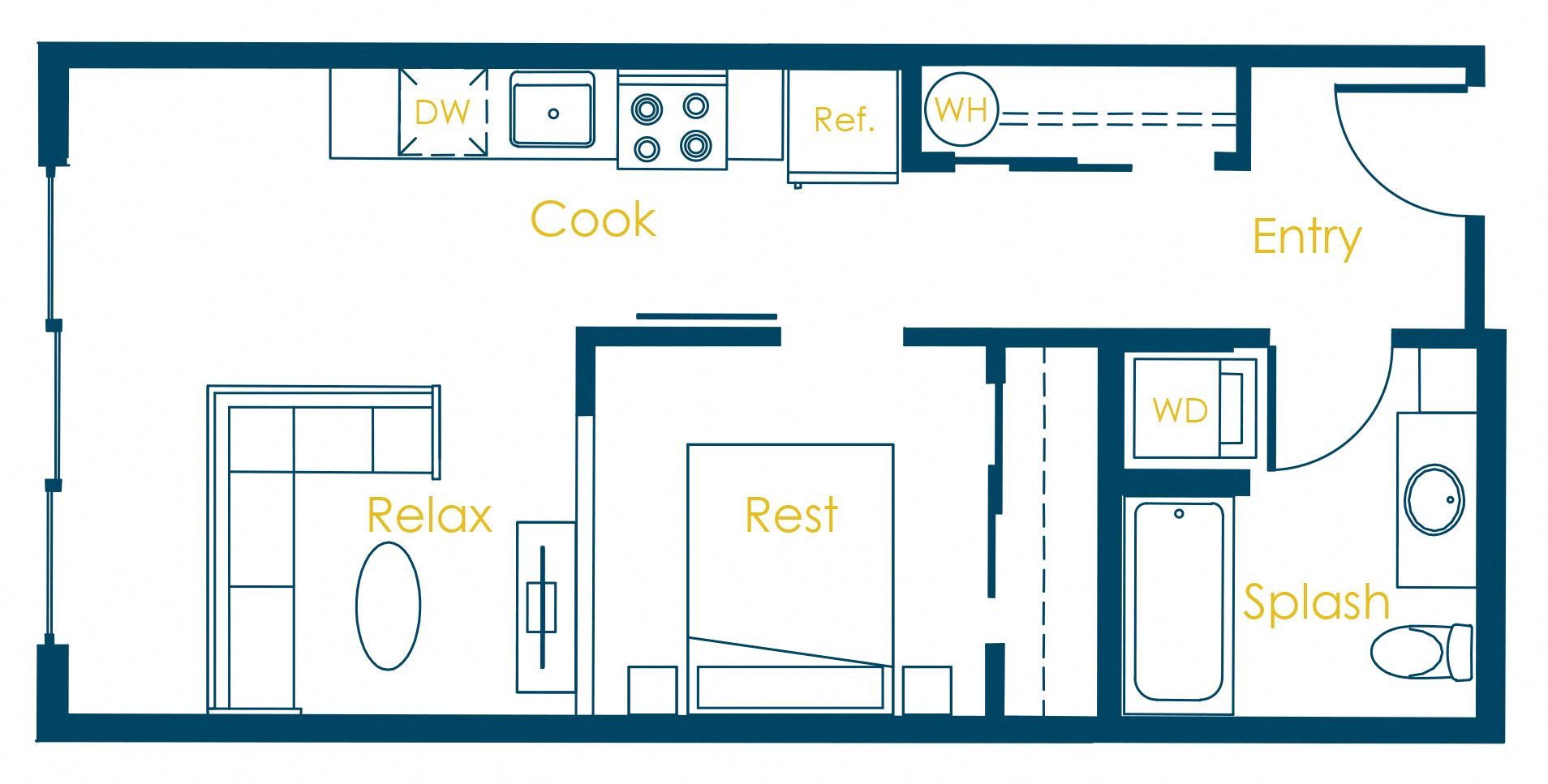 CREW Apartments Princeton Floor Plan