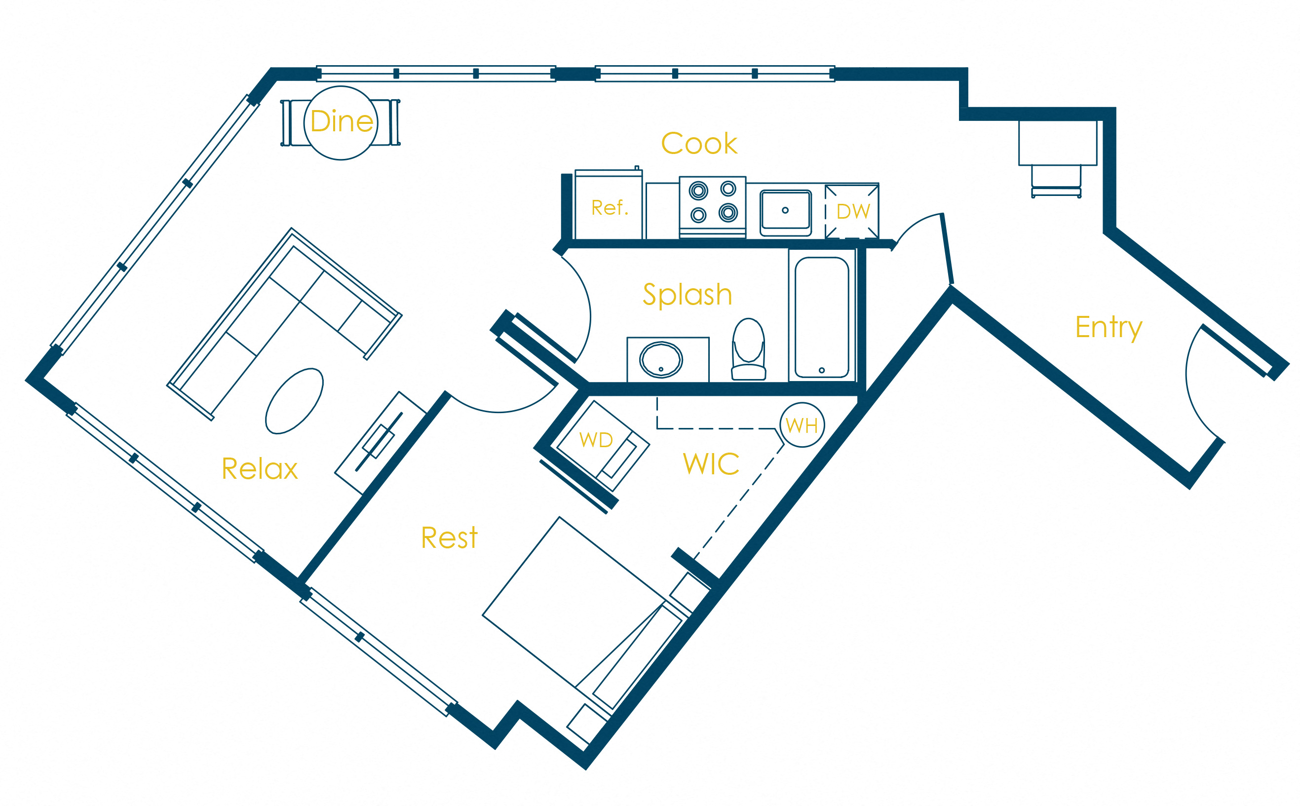 CREW Apartments Rutgers Floor Plan