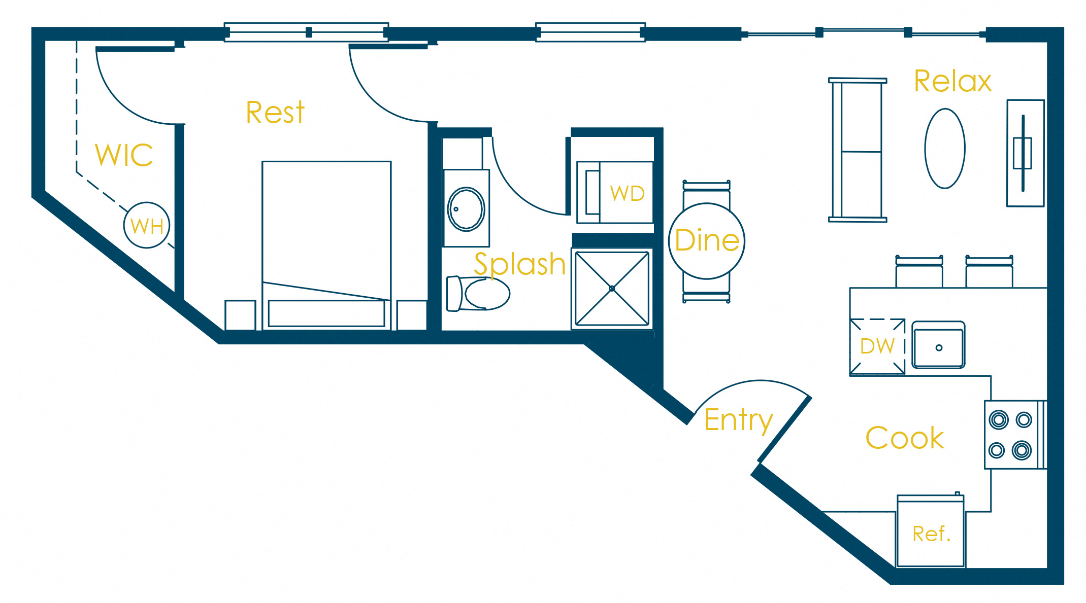 CREW Apartments Yale Floor Plan