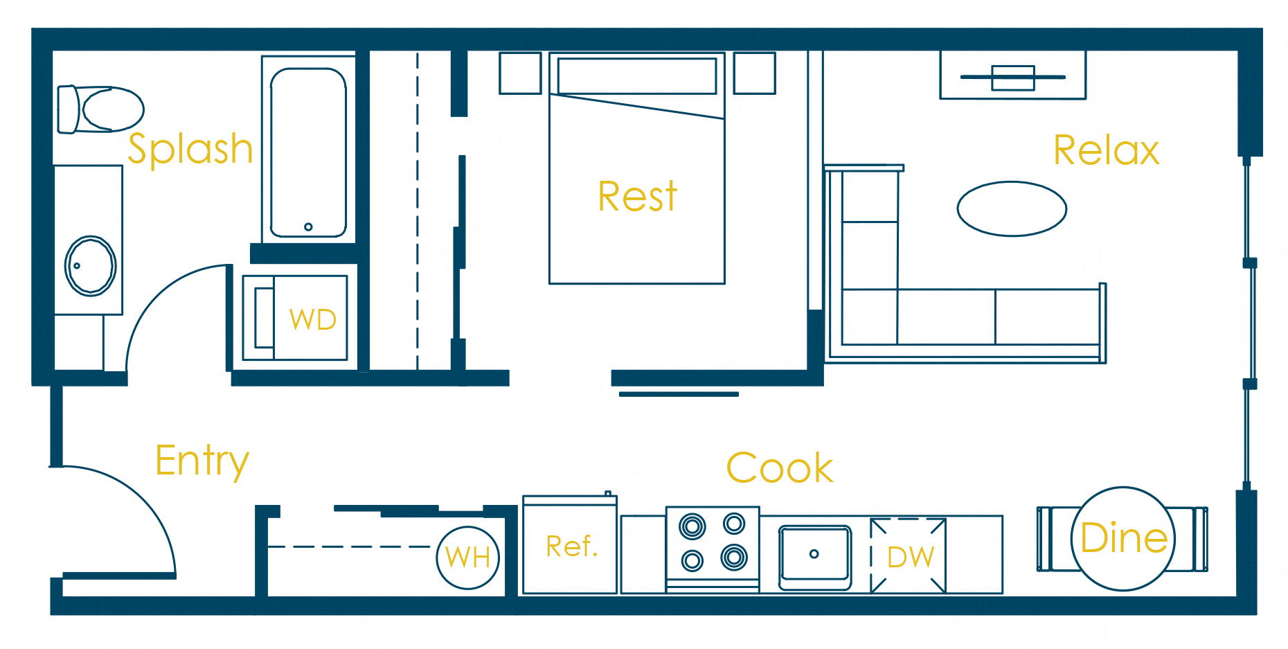CREW Apartments cornell Floor Plan