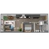 Center Steps Apartments 1x1O-25 Floor Plan
