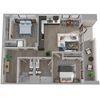 Center Steps Apartments 2x2-6M Floor Plan