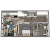 Center Steps Apartments 1x1O-21M Floor Plan