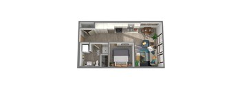 Center Steps Apartments 1x1O-20 Floor Plan