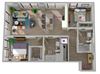 Center Steps Apartments 2x2-5M Floor Plan