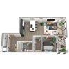 Center Steps Apartments 1x1-15 Floor Plan