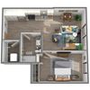Center Steps Apartments 1x1U-8 Floor Plan