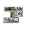 Center Steps Apartments 1x1O-24 Floor Plan