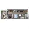 Center Steps Apartments Studio Floor Plan