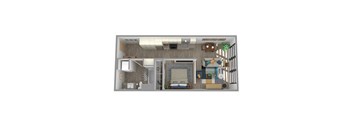 Center Steps Apartments 1x1O-18M Floor Plan