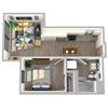 Center Steps Apartments 1x1-3 Floor Plan
