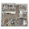 Center Steps Apartments 2x2-10M Floor Plan