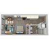 Center Steps Apartments 0x1-1 Floor Plan