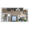 Center Steps Apartments Studio Floor Plan