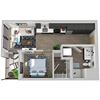 Center Steps Apartments 1x1-17 Floor Plan