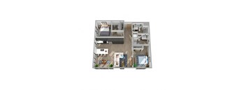 Center Steps Apartments 2x2-9 Floor Plan