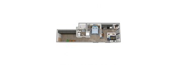 Center Steps Apartments 1x1O-27 Floor Plan