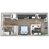 Center Steps Apartments Studio Floor Plan