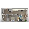 Center Steps Apartments 1x1O-30 Floor Plan