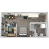Center Steps Apartments 1x1O-6 Floor Plan