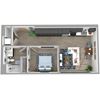 Center Steps Apartments 1x1O-32M Floor Plan