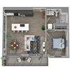 Center Steps Apartments 1x1-15 Floor Plan