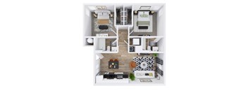 Cabana Aldea Apartments in Glendale, Arizona Two Bedroom Floor Plan