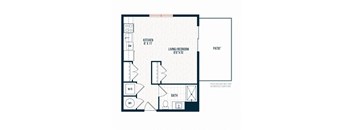 Capitol Rose Luxury Apartments in Washington, DC D2 A Carriage House Floor Plan