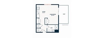 Capitol Rose Luxury Apartments in Washington, DC D2 B Carriage House Floor Plan