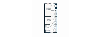 Capitol Rose Luxury Apartments in Washington, DC D3 Studio Floor Plan