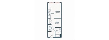Capitol Rose Luxury Apartments in Washington, DC D4 A Studio Floor Plan