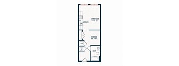 Capitol Rose Luxury Apartments in Washington, DC D4 B Studio Floor Plan