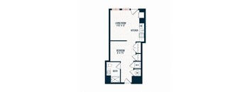 Capitol Rose Luxury Apartments in Washington, DC D5 Studio Floor Plan