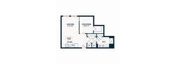 Capitol Rose Luxury Apartments in Washington, DC D6 A Studio Floor Plan