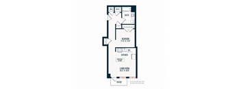 Capitol Rose Luxury Apartments in Washington, DC D8 Studio Floor Plan