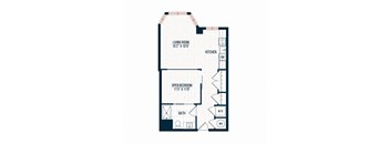 Capitol Rose Luxury Apartments in Washington, DC D9 Floor Plan
