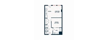 Capitol Rose Luxury Apartments in Washington, DC D9 B Floor Plan