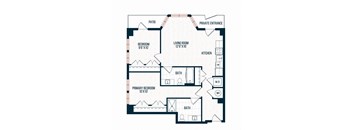 Capitol Rose Luxury Apartments in Washington, DC B1 Floor Plan