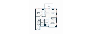 Capitol Rose Luxury Apartments in Washington, DC B7 A Floor Plan
