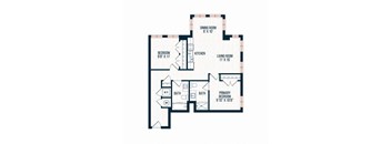 Capitol Rose Luxury Apartments in Washington, DC B7 B Floor Plan