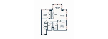Capitol Rose Luxury Apartments in Washington, DC B7 Floor Plan